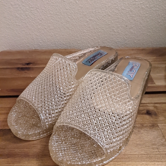 Jeffrey Campbell | Shoes | Jeffrey Campbell Play Jelly Glitter Slide Sandals  Size 85 | Poshmark